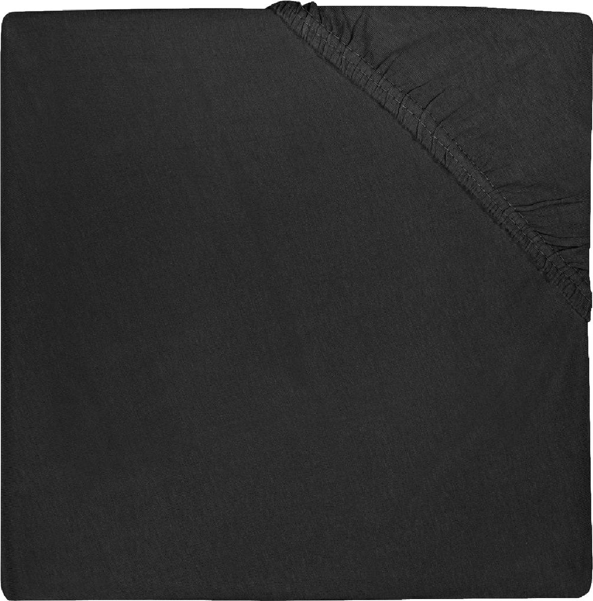 Jollein - coffret drap-housse bébé jersey (noir) - coton - coffret drap-housse - 75x95cm