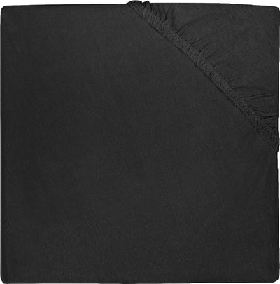 Jollein - coffret drap-housse bébé jersey (noir) - coton - coffret drap-housse - 75x95cm