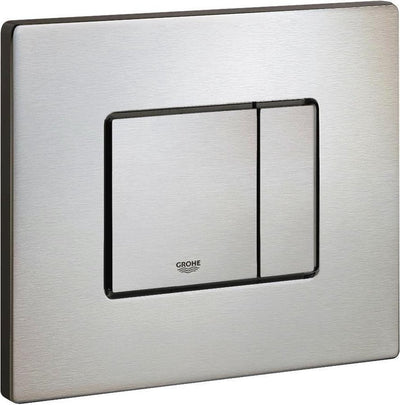 WC à panneau de commande Grohe skate cosmopolitan - horizontal - double chasse - acier inoxydable