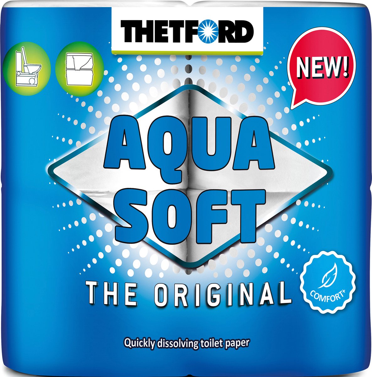 Thetford - papier toilette aqua soft - 4 rouleaux
