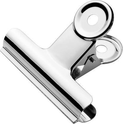 Pince bouledogue Westcott - 75x17mm - métal - argent - 10 pièces - ac-e10905