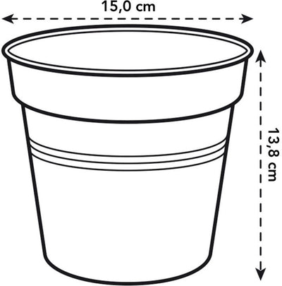 Ensemble de pots de culture Elho green basics - plastique 100% recyclé - lot de 20 - ø 17 x h 15,8 cm - noir vivant