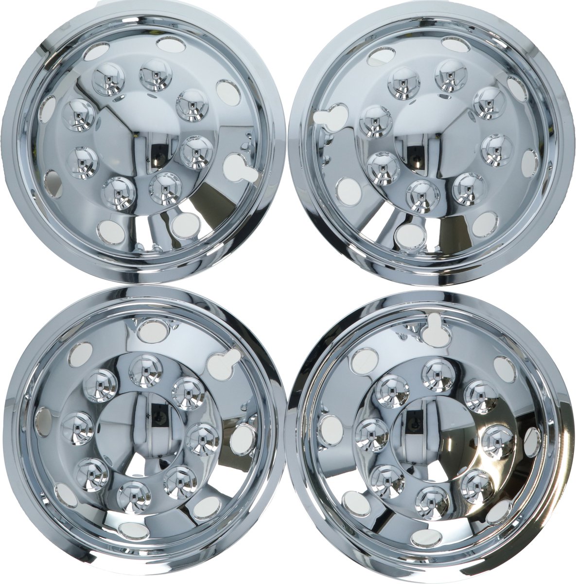 Carpoint Hubcap Set sphérique 38 cm chrome -colored
