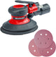 Ponceuse excentrique pneumatique Einhell tc-pe 150 - surface de ponçage : ø 150 mm - adaptée aux travaux de meulage et de ponçage du bois, du fer et du plastique - incl. 6x feuilles abrasives