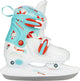 Patin artistique Nijdam - réglable - hard boot - blanc bleu - taille 27-30