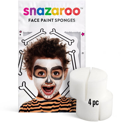 Snazaroo – ensemble d'éponges de maquillage 4 pièces – éponges de maquillage demi-lune haute densité pour la peinture du visage et du corps – durables, respectueuses de la peau