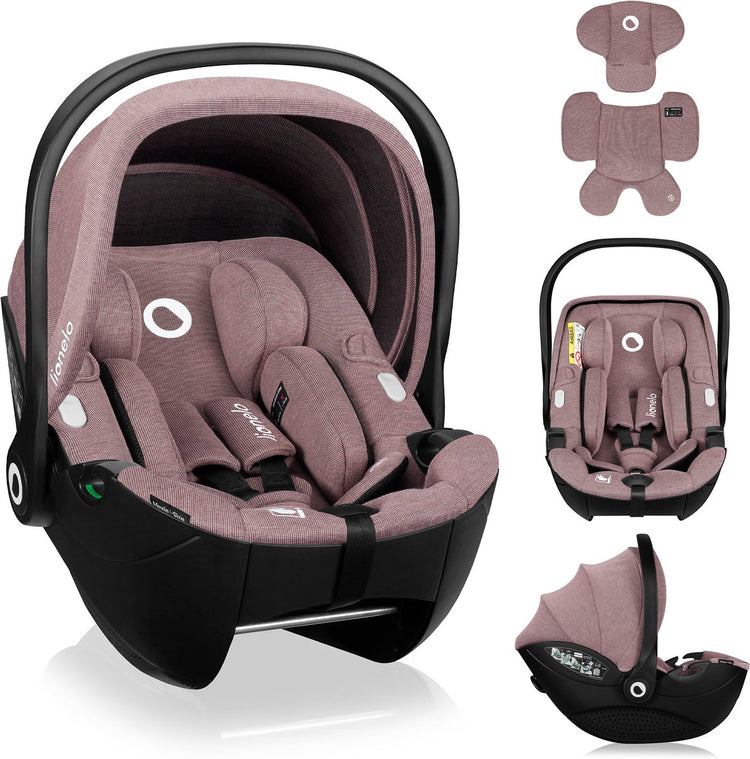 Lionelo moxie i-size - porte-bébé auto dès la naissance - 40-87 cm - dos à la route (rwf) - tissu bambou - dri-seat - poids léger 4,3 kg - compatible isofix - mousse à mémoire de forme - ceintures magnétiques - pare-soleil - appui-tête réglable