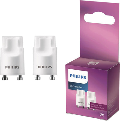 Démarreur de tube fluorescent LED Philips - pack de 2 - pour tubes fluorescents avec ballast conventionnel (ballast) - à utiliser uniquement avec des tubes fluorescents