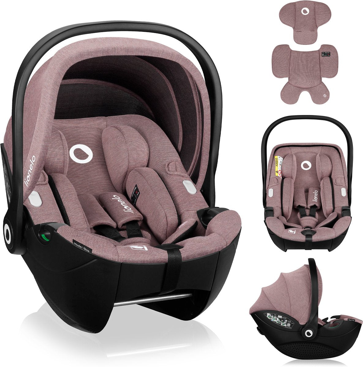 Lionelo moxie i-size - porte-bébé auto dès la naissance - 40-87 cm - dos à la route (rwf) - tissu bambou - dri-seat - poids léger 4,3 kg - compatible isofix - mousse à mémoire de forme - ceintures magnétiques - pare-soleil - appui-tête réglable