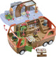Klorofil set de jeu le camping-car - jouet interactif pour enfants - maison de poupée - comprenant 1 figurine de la famille des morses - à partir de 18 mois