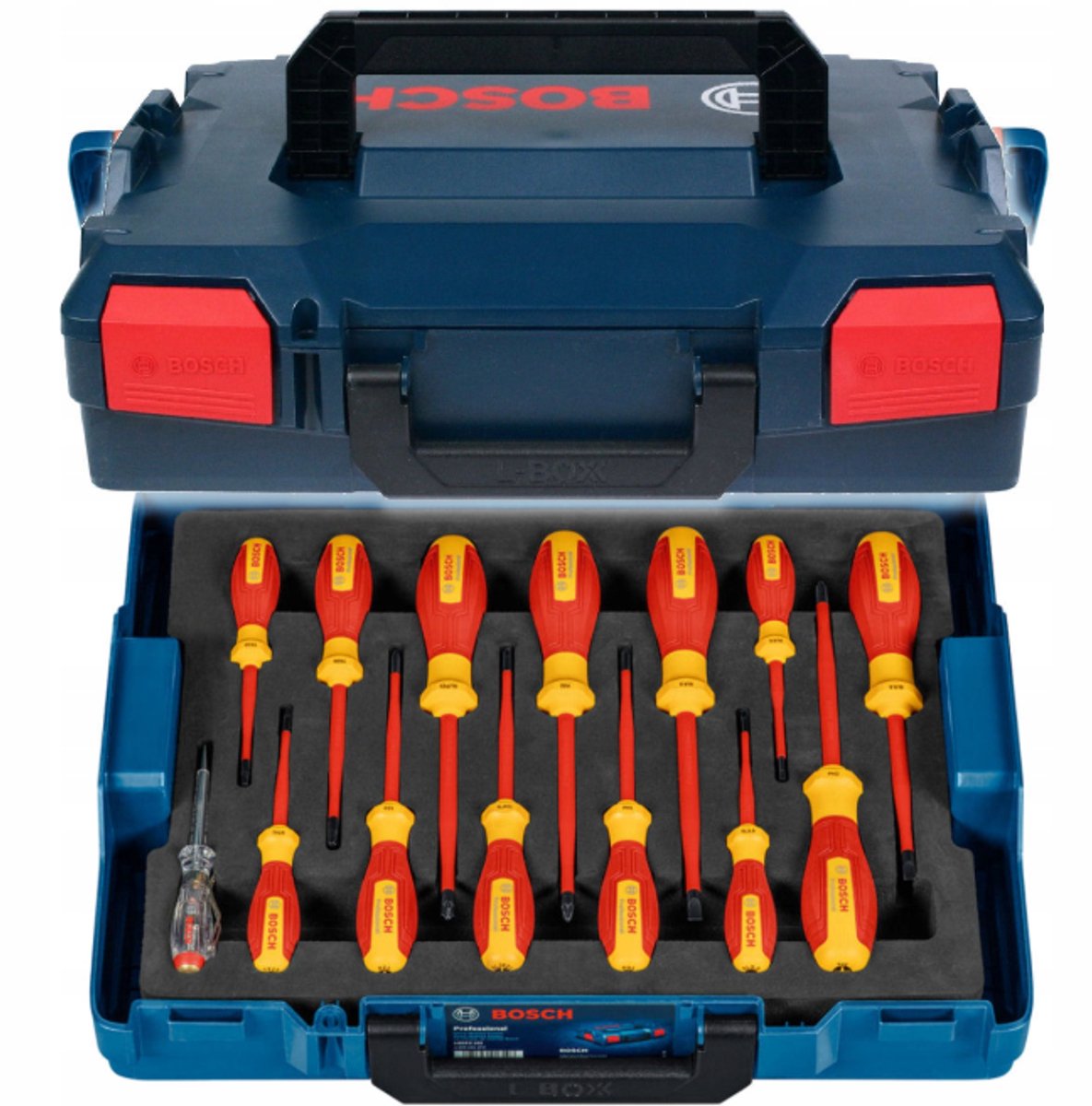 Jeu de tournevis bleu Bosch 14 pcs. vde-1600a02nf9