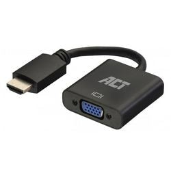 ACT 0,15 M, Adaptateur féminin HDMI-A masculin à VGA, avec audio