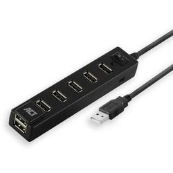 ACT Connectivité USB Hub 7 Port avec commutateur Aanen Out