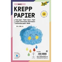 Papier crépon folia 82391 assortiment de couleurs de papier crépon