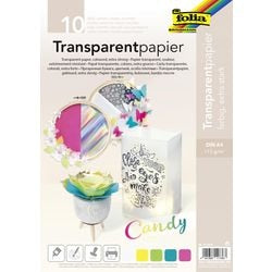 Papier kraft folia 87429, assortiment de couleurs de papier transparent