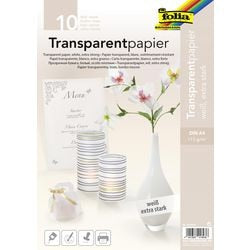 Papier craft folia 87400 papier transparent blanc