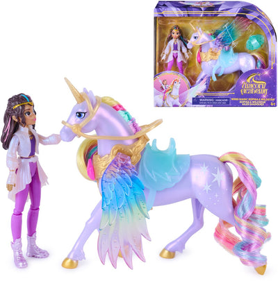Unicorn Academy - Sophia Wildstar avec Wing Magic - poupée mobile 11,4 cm et licorne ailée 12,7 cm - comprenant 4 accessoires - jouets poupée et licorne