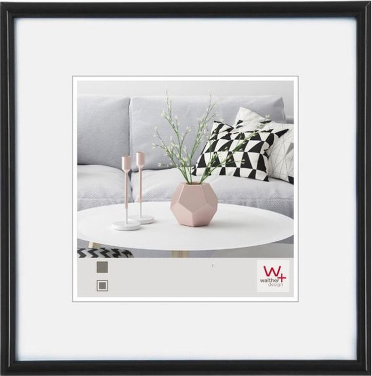 Walther Galeria - cadre en plastique - format photo 40x40 cm - noir
