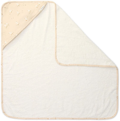 Petite cape de bain hollandaise - blanche - 75 x 75 - naturels nouveau-nés - petite oie