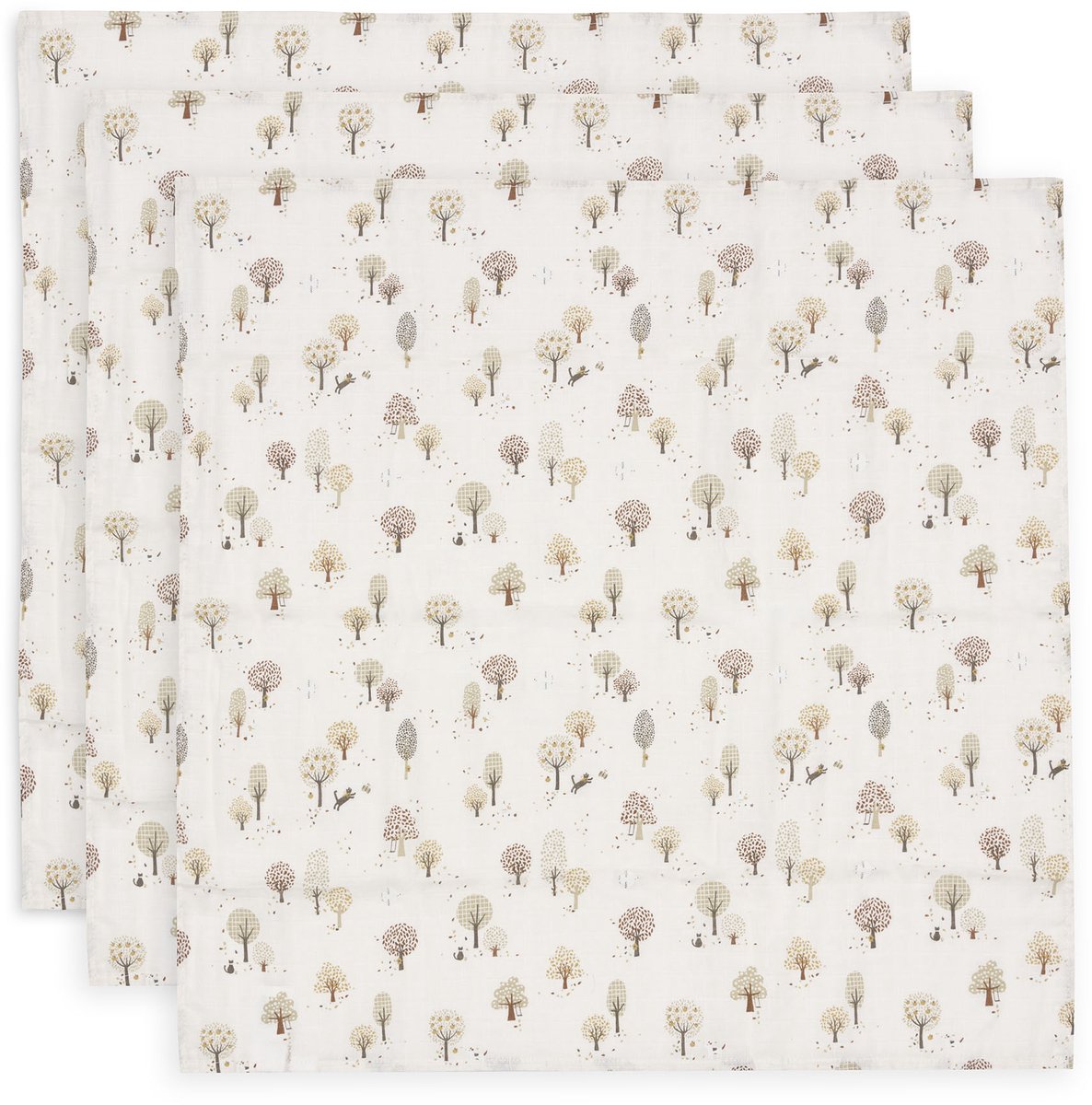 Jollein chiffon hydrophile petit – 70x70cm – parc minuscule – 3 pièces