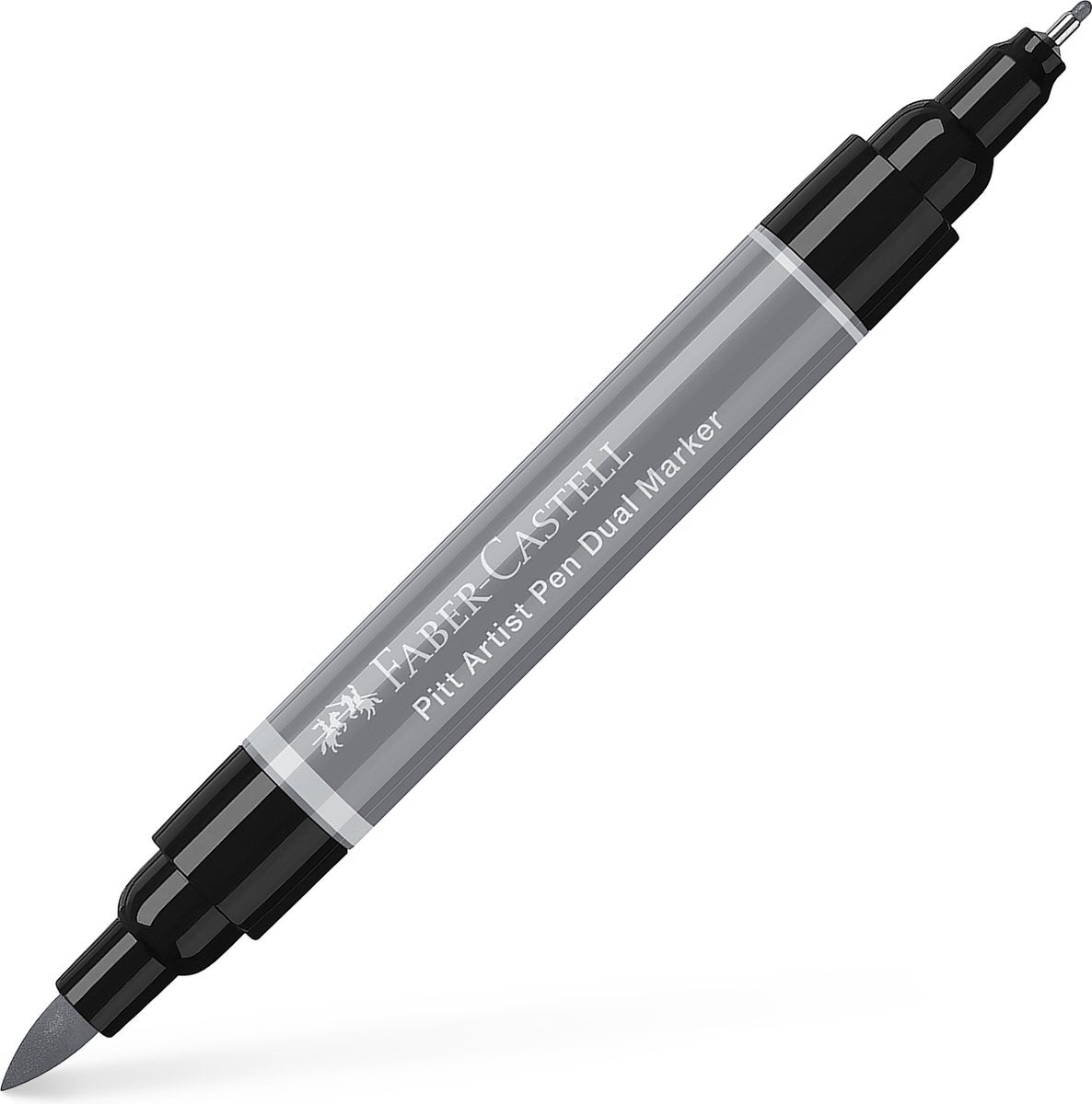 Stylo à dessin Faber-castell - stylo d'artiste Pitt - marqueur duo - 232 gris froid iii - fc-162232