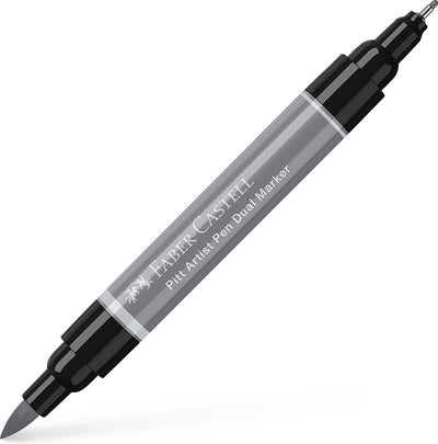 Stylo à dessin Faber-castell - stylo d'artiste Pitt - marqueur duo - 232 gris froid iii - fc-162232