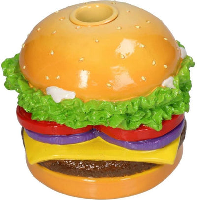 Bougeoir collection Hd hamburger polyrésine 12x12x10cm