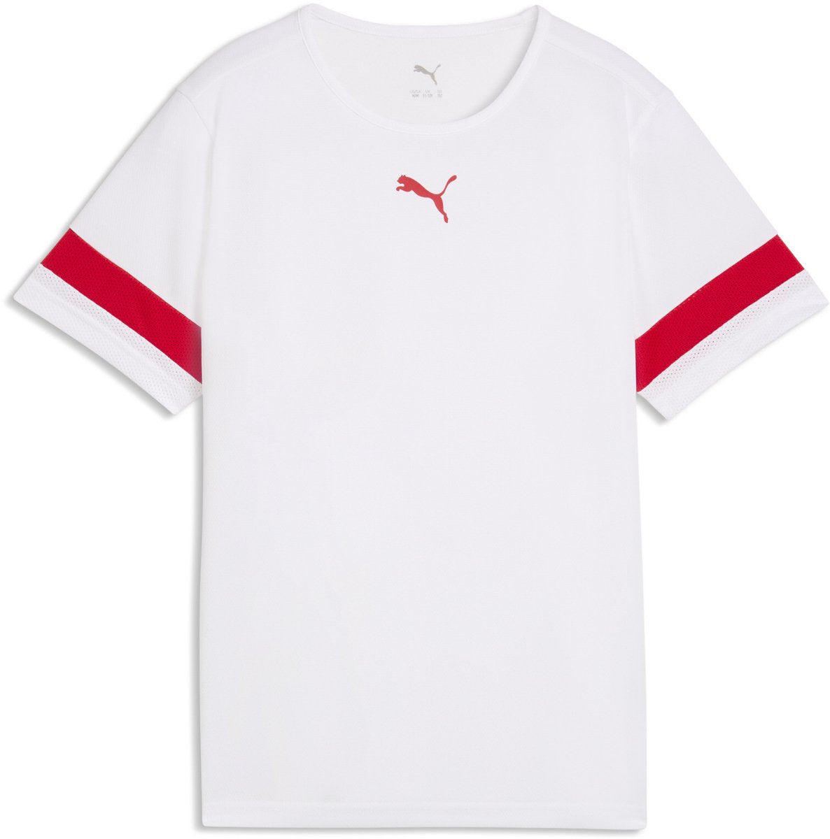 Puma individualrise jersey jr t-shirt de sport pour garçons - blanc- rouge