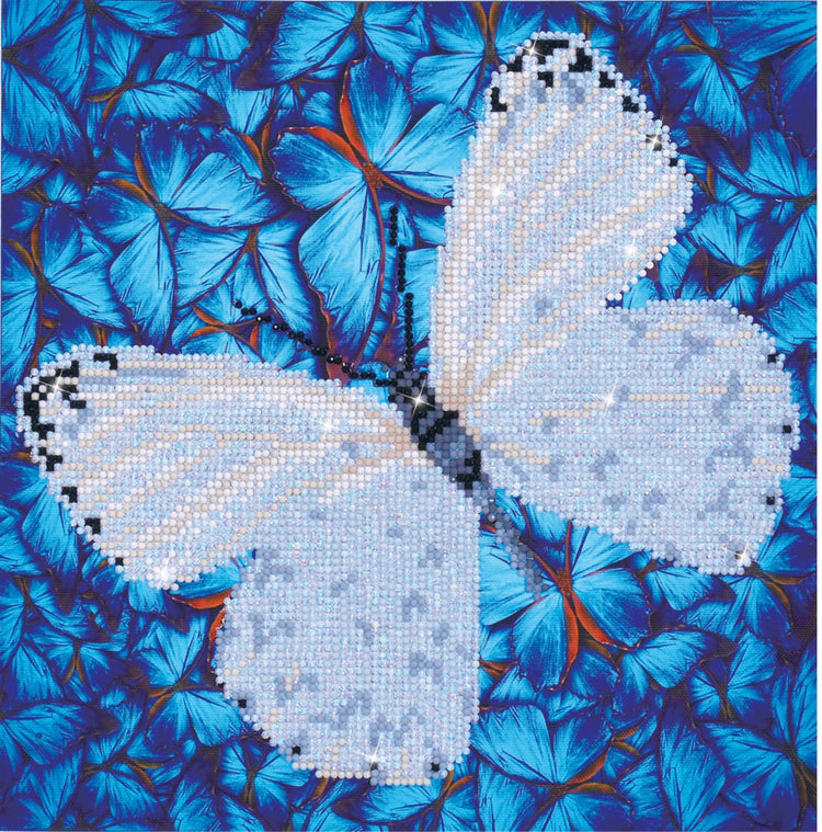 Diamond dotz® flutterby diamant blanc dotz 30x30 cm