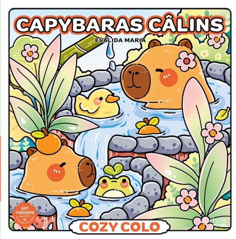 Héros Hachette – colo cosy – livre de coloriage – capybaras – papier 170 g