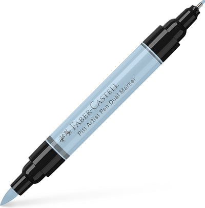 Marqueur de dessin Faber-castell - stylo d'artiste Pitt - 148 bleu glacier - duomarkers - marqueur double face - fc-162148