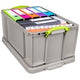 Boîte de rangement boîte vraiment utile 64rdgcb 64 l transparente