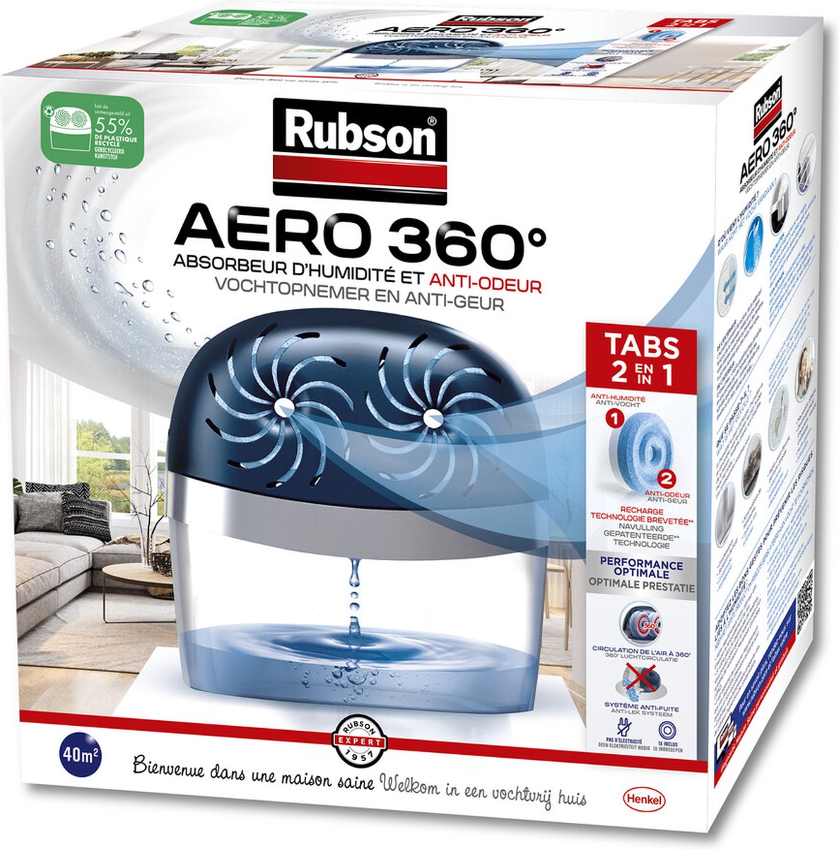 Rubson 1041929 - vo aéro 360 gr 2x450g | 6 pièces