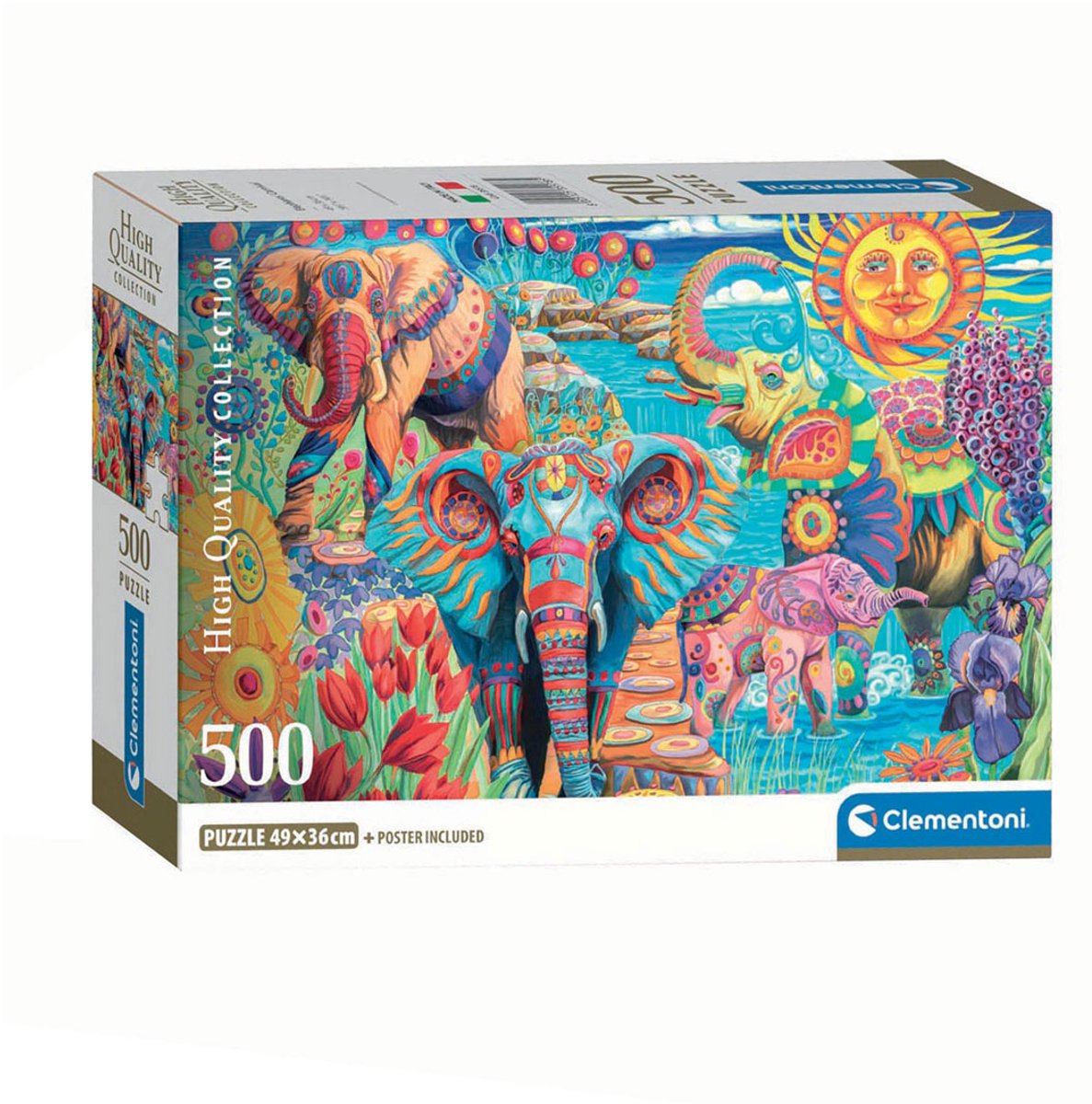 Clementoni Jigsaw Puzzle Elephants 'Carnival, 500st.
