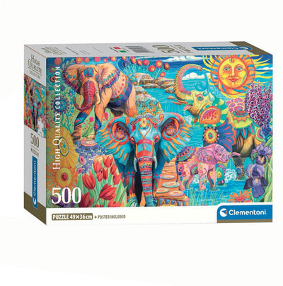 Clementoni Jigsaw Puzzle Elephants 'Carnival, 500st.
