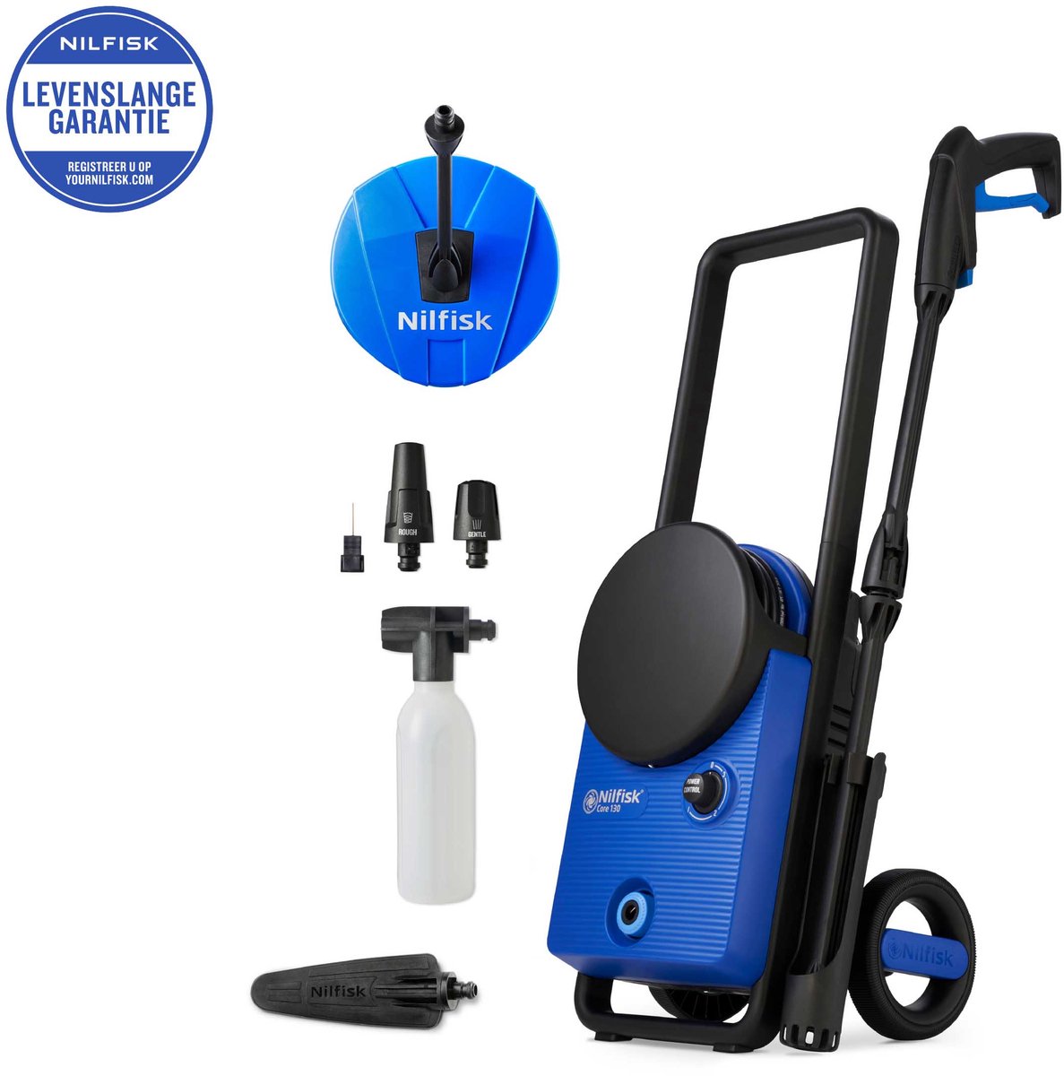 Nettoyeur haute pression Nilfisk core 130-6 power control - 130 bar - brosse de lavage - terrasse
