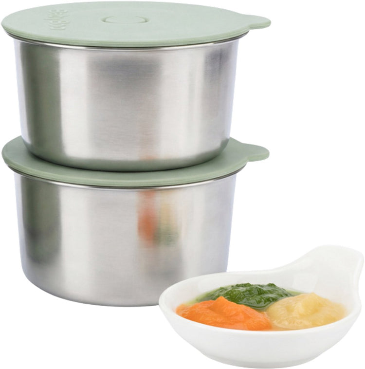 Ensemble de plats intérieurs Faitron babyboo - accessoires pour chauffe-plats babyboo - récipients intérieurs interchangeables - matériau sans BPA - ensemble de bols - vert