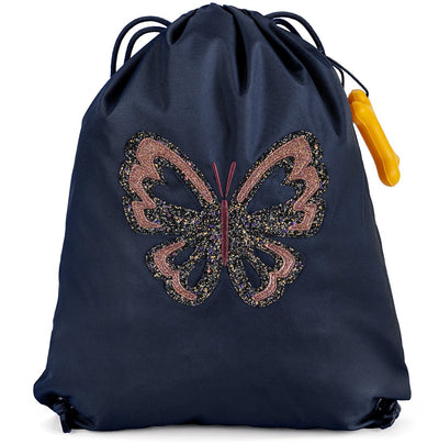 Stones and bones hazel 4.0 - sac de sport - sac de natation - matériau imperméable - papillon pailleté - bleu foncé