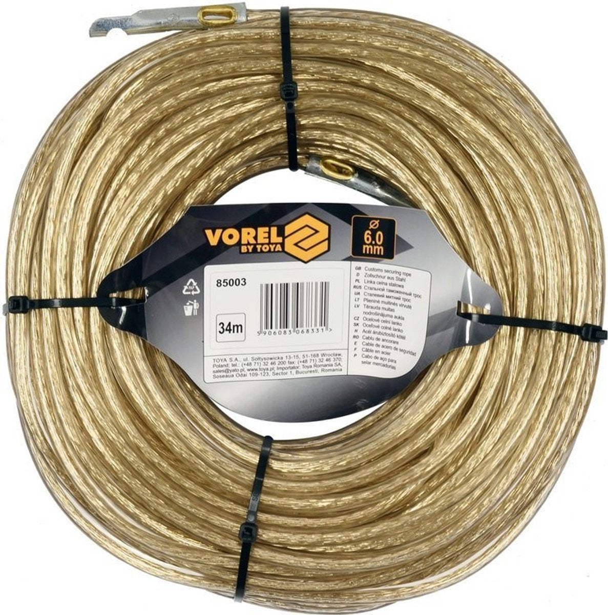 Vorel - ligne douanière en acier - 6mm - 34m