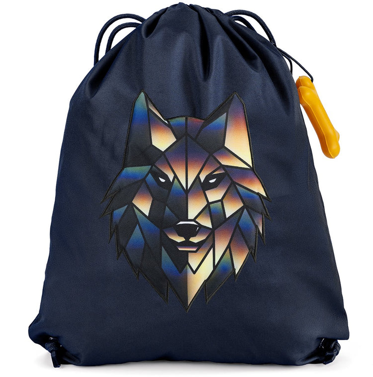 Stones and bones hazel 4.0 - sac de sport - sac de natation - matériau imperméable - loup - bleu foncé