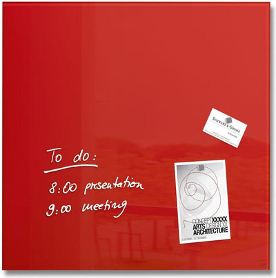 Tableau magnétique en verre Sigel - artverum - 48x48cm - rouge - si-gl114