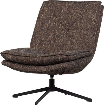 Fauteuil pivotant Woood milaro - polyester - marron mélangé - 88x75x94