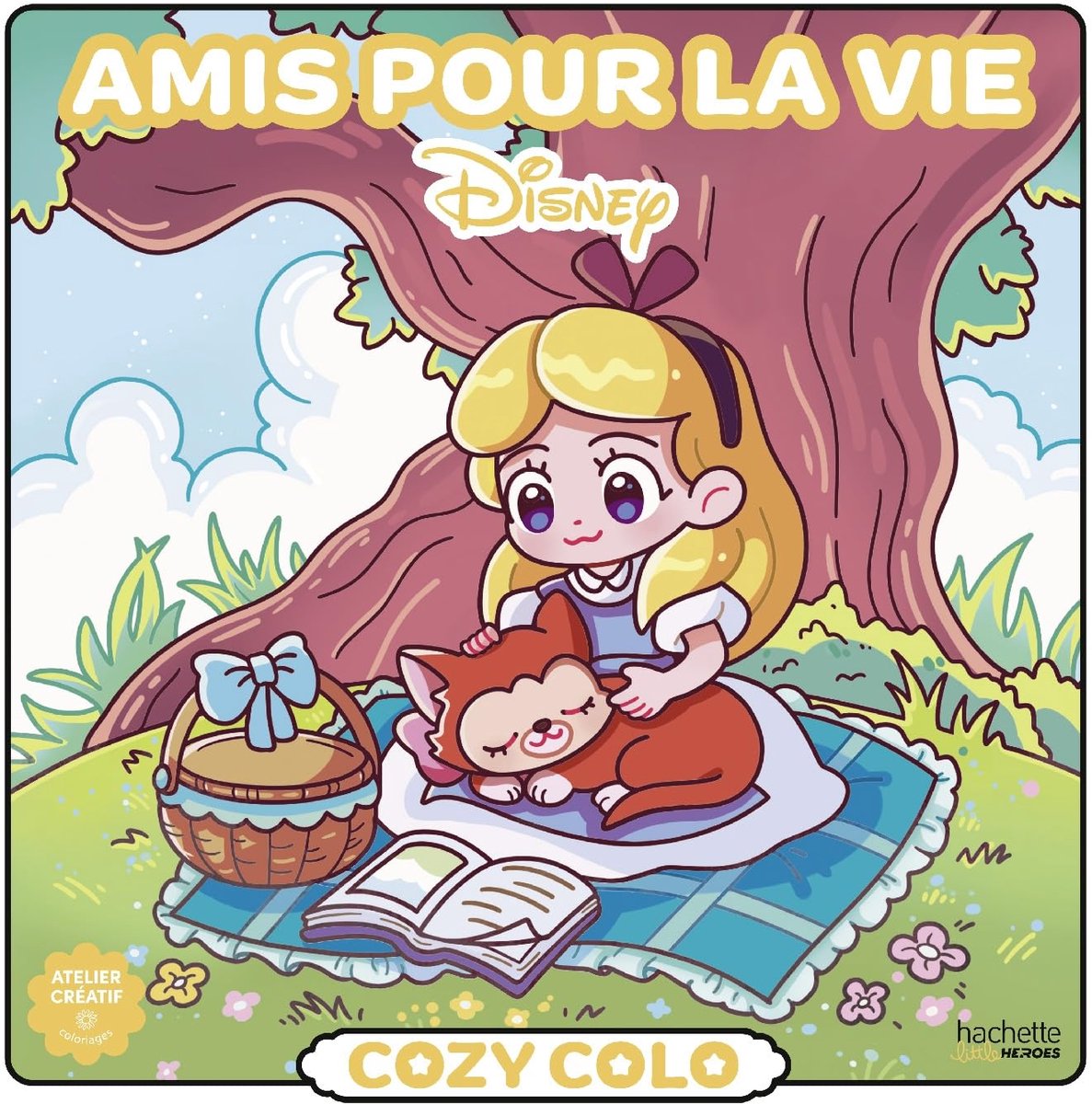 Hachette héros atelier créatif disney cosy colo disney - amis pour la vie - hachette - livre de coloriage pour adultes