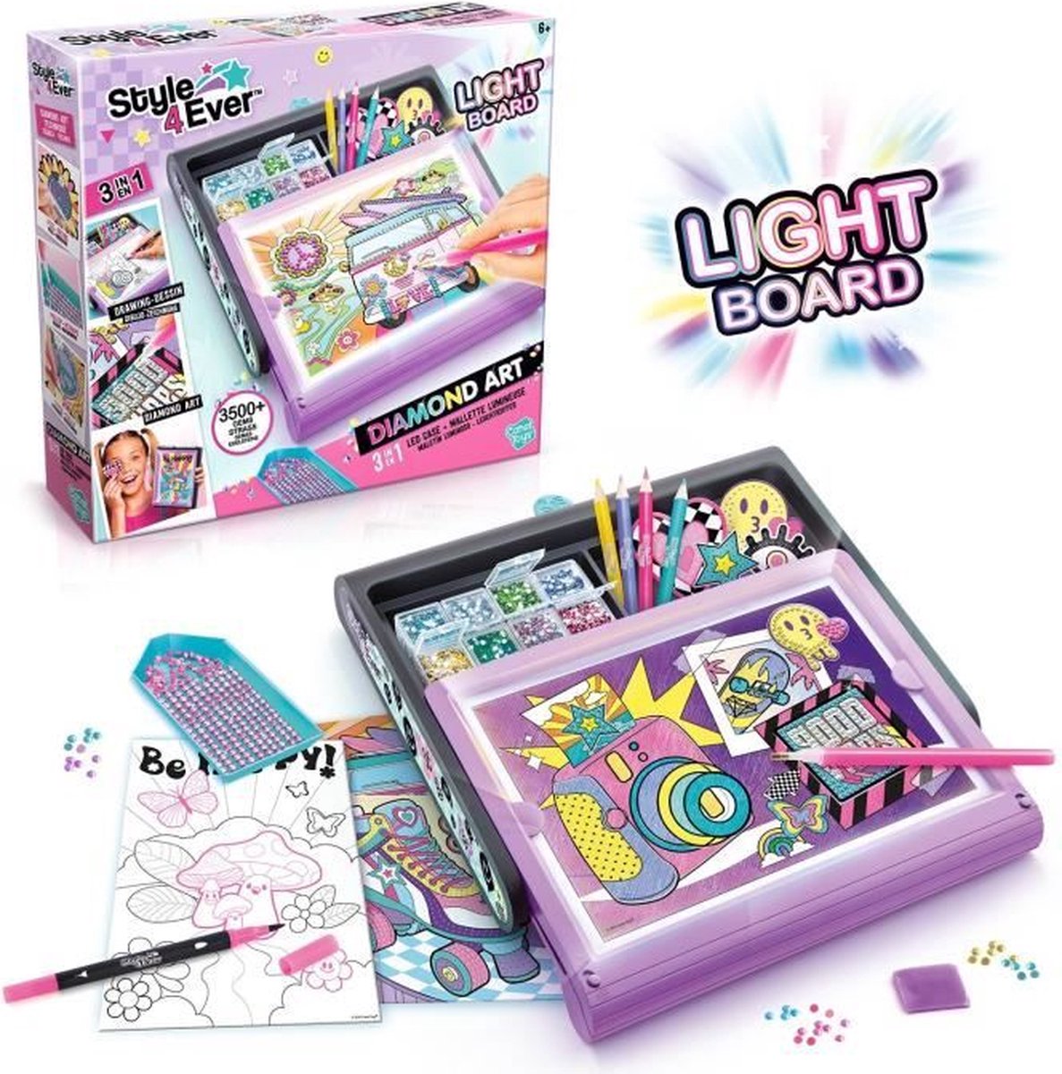 Canal Toys Diamond Art Étui LED 3 en 1