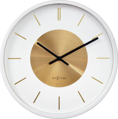 Nextime Nextime Mur Clock Retro II 25 cm Or blanc