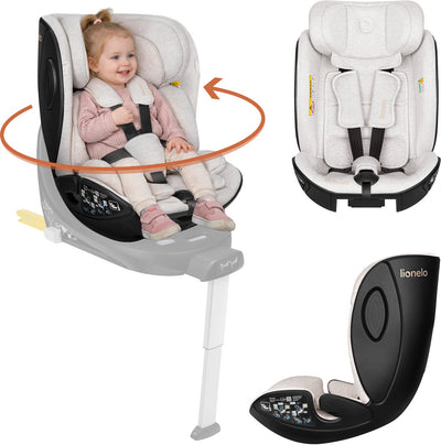 Siège auto Lionelo moxie next i-size 40-105 cm (0-4 ans) – système moxie modulaire – rwf fwf – dossier 5 positions – appui-tête 8 directions – housse en tissu bambou – protection latérale sip – ventilation – certifié i-size