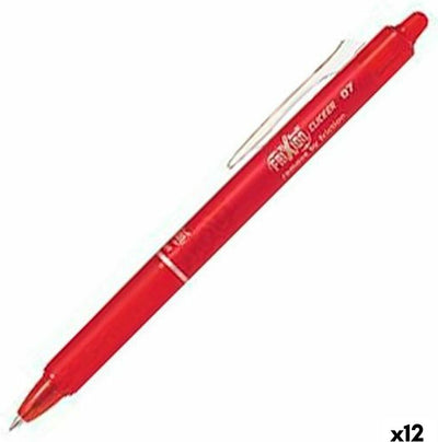 Stylo bille Pilot frixion clicker 0,7mm – boîte de 12 pièces - rouge