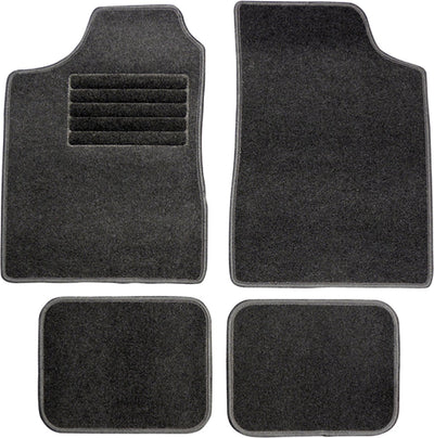 Carpoint jeu de tapis de voiture semi-fit c graphite noir 4 pièces
