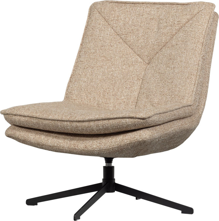 Fauteuil pivotant Woood Milaro - polyester - mélange naturel - 88x75x94