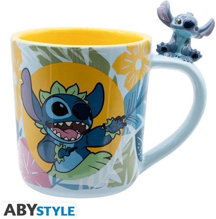 Lilo stitch hawaiian stitch 3d mug tasse unisexe - multicolore - standard